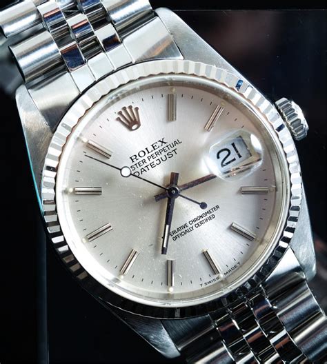 rolex oyster perpetual datejust white gold and leather strap|rolex 18038 oyster perpetual datejust.